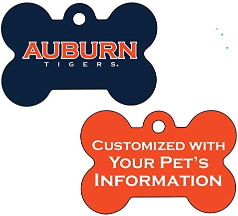 Auburn Tigers 2-stranný pet Id Dog Tag / Oficiálne licencované / prispôsobené pre vášho domáceho maznáčika