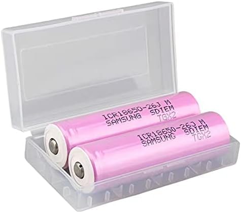 Fielect 2 x 18650 držiak na skladovanie batérií organizér Box transparentný