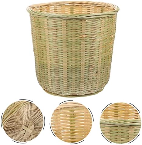 Cabilock bambusový úložný kôš okrúhly policový kôš tkané kvetináče košík na ovocie do kuchyne bambusový tkaný