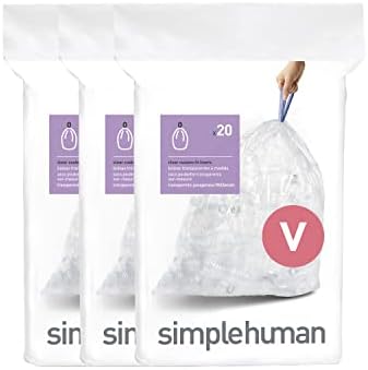Simplehuman Code H Custom Fit vrecia na odpadky so sťahovacou šnúrkou, 30-35 litrov, biele ,počet 100 & amp;