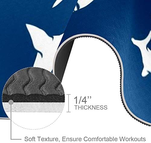 Vzor siluety žralokov s potlačou 6 mm Extra hrubá podložka na jogu, Ekologické podložky na cvičenie TPE podložka
