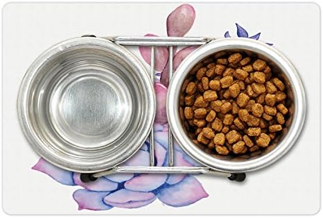 Lunarable Sukulentná podložka pre domáce zvieratá na jedlo a vodu, exotický korzetový dizajn svadobnej kytice