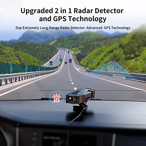 Radarové detektory Spedal DSP pre automobily, Ultra dlhé radarové pokrytie 6500 Ft, Vstavané upozornenia GPS/v