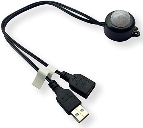 USB 5V DC12-24V 2a Pir pohyb aktivovaný Mini telo PIR senzor prepínač s USB rozhranie kábel pre LED pás automatické