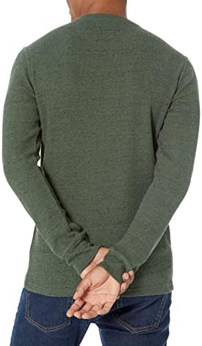 Essentials Pánska košeľa Slim-Fit s dlhým rukávom vafle Henley