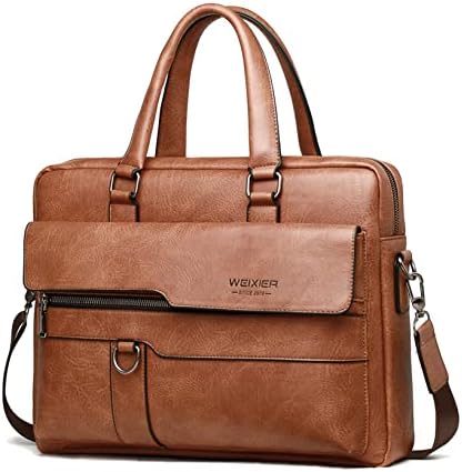 14 PU kožená Aktovka pre mužov kabelky 14 palcový notebook Messenger obchodné tašky attache prípad pracovná taška