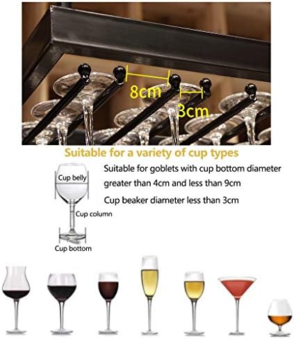 Štýlová jednoduchosť priemyselný jednoduchý vešiak na víno bar plávajúci Stojan Nastaviteľný Kuchynský alebo kancelársky príbor držiak na fľaše Vintage železo invertovaný držiak na poháre držiak na víno