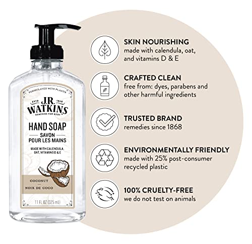 J. R. Watkins gélové mydlo na ruky, voňavé Tekuté umývanie rúk do kúpeľne alebo kuchyne, vyrobené v USA a bez