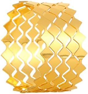 XJJZS 12 kusov galvanické zlaté obrúsky spona zúbkovaný obrúsok prsteň Svadobný obrúsok prsteň Krása vajcia kovový