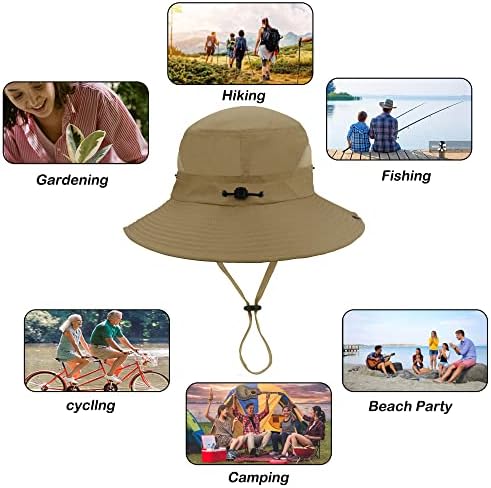 Slnečný klobúk pre mužov / ženy široký Birmový Vedierkový klobúk UV ochrana Boonie klobúk na rybolov turistika Záhradná Pláž