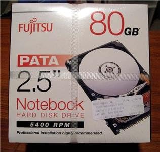 Fujitsu PATA 2.5 Notebook pevný disk 80GB 5400 RPM