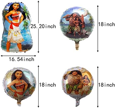 ALLPICK 5ks Moana Mylar balóny pre deti Narodeniny bábätko Moana Themd Party dekorácie