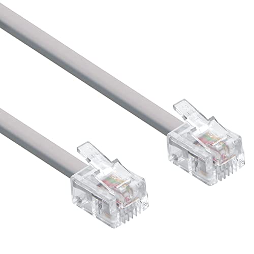 Cable Central LLC (10 Pack 25 stôp RJ11 modulárny telefónny kábel rovný - 25 stôp