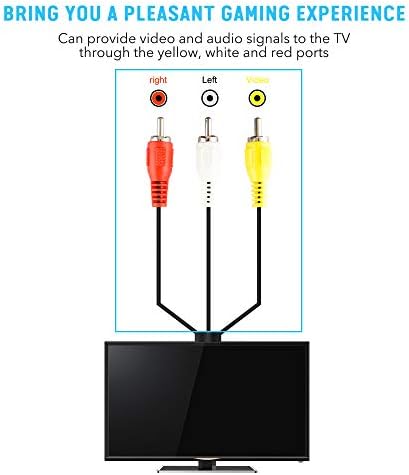 2pack 6ft AV kábel pre PS2 PS1 PS3, av RCA Composite Audio Video TV kábel kompatibilný s Playstation 1 2 3