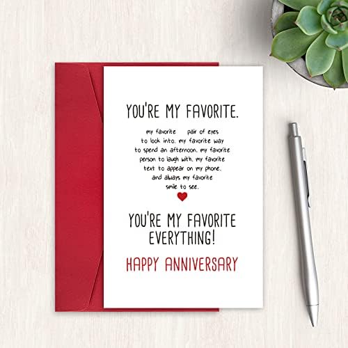 Ulbeelol Anniversary Card, si môj obľúbený, romantický Aday Card, Funny Anniversary Card, Anniversary Card pre