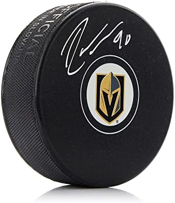 Robin Lehner Vegas Golden Knights podpísaný hokejový puk-podpísané puky NHL