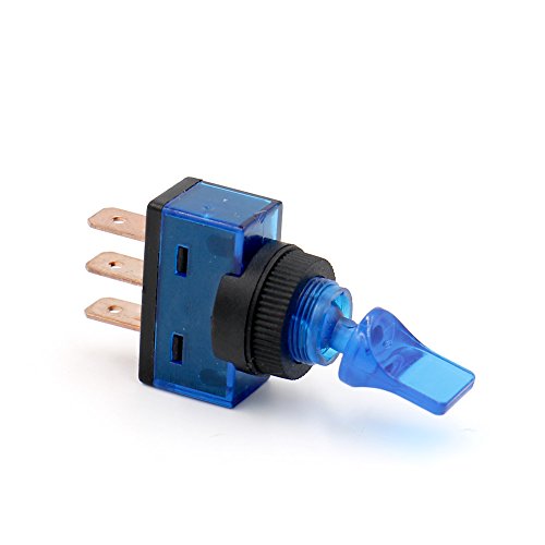 Prepínač Baomain prepínač do auta 12V 20A SPST zapnutie / vypnutie 3-Kolíková LED modrá lampa