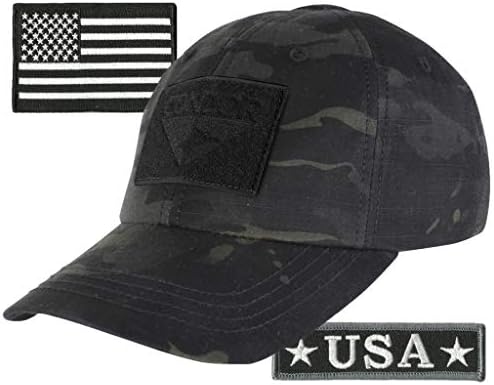 Condor Fitted Tactical Cap Bundle-USA Morale & amp; USA Flag Patches-vyberte veľkosť