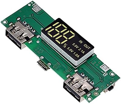 Doska Nabíjačky lítiových batérií ERKK821 LED Dual USB 5V 2.4 A Micro / Type-C USB Mobile Power Bank 18650 doska