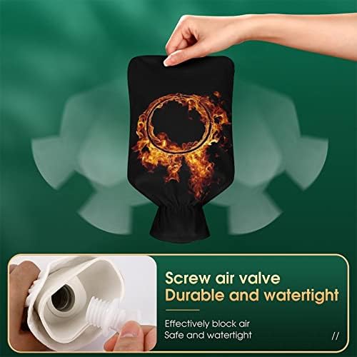 Ring of Fire fľaša na horúcu vodu gumová injekcia s teplým plyšovým krytom na posteľ menštruačné bolesti kŕče
