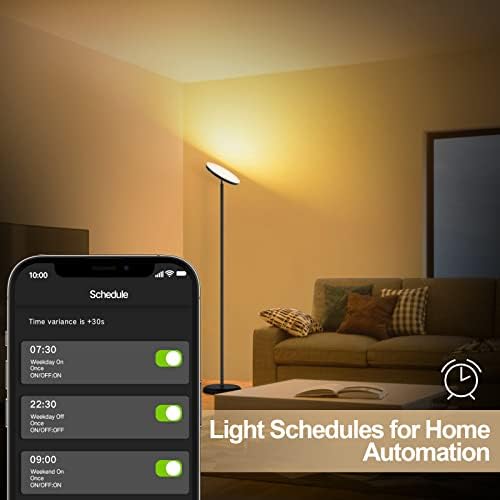 Outon Smart LED stojaca lampa, 30W / 3000lm stmievateľná svetlá lampa Torchiere Sky kompatibilná s Alexa Google