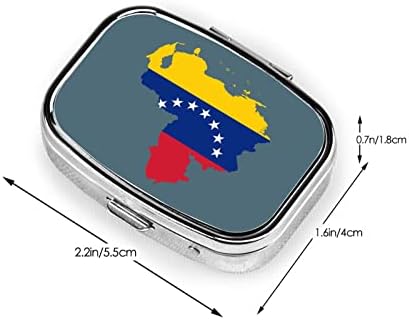 Venezuela Vlajka Mapa Námestie Mini Pilulka Box Cestovné Lekárstvo Priehradky Organizátor Prenosné Kovové Pilulky