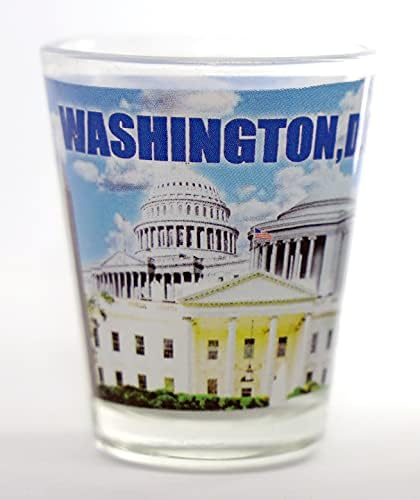 Washington DC deň farebné fotografické koláže Shot Glass