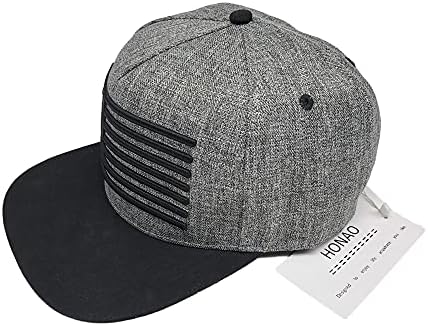 Honao Baseballová čiapka Americká vlajka Snapback klobúky pre mužov, ploché Okrajové klobúky pre mužov Unisex