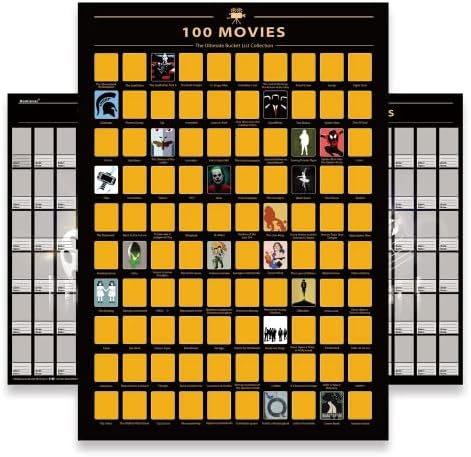 HOMIEVAR Top 100 filmy Scratch Off Poster-Bucket List filmy Wall Chart Scratch Tool & amp; 2 kus Review Wallcharengagement