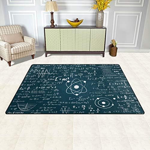 Alaza detský koberec, vedecké vzorce podlahový koberec protišmyková rohožka pre obývaciu izbu jedáleň spálňa