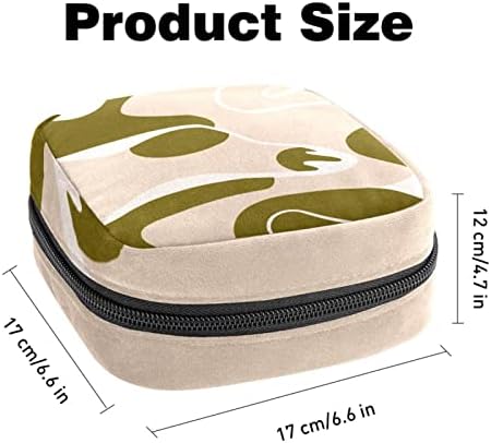 Úložná taška na hygienické vložky ORYUEKAN, prenosné opakovane použiteľné vrecká na zips na menštruačné vložky, vrecko na skladovanie tampónov pre ženy dievčatá, maskovanie moderných abstraktných umeleckých línií