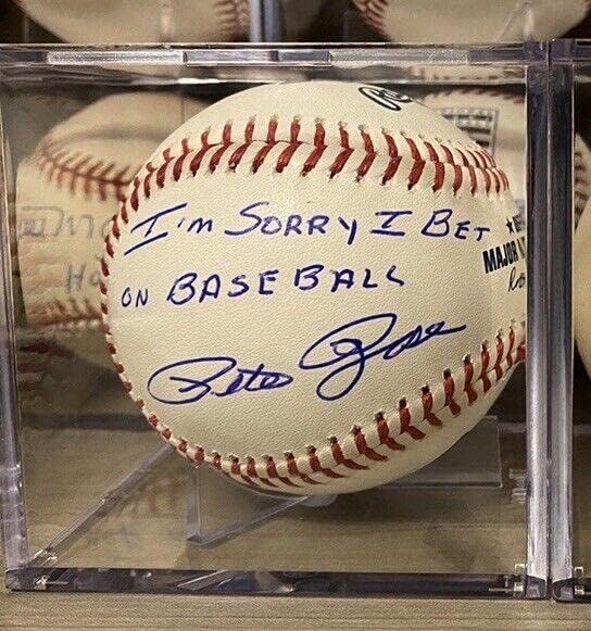 Pete Rose Cincinatti Reds podpísal Baseball je mi ľúto, že som stavil na baseballových fanatikov-podpísané baseballové lopty