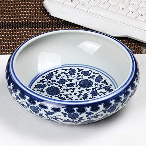 Mopoq jednoduchá a štýlová osobnosť okrúhla modrá a biela domáca dekorácia keramika stolný displej kreatívny