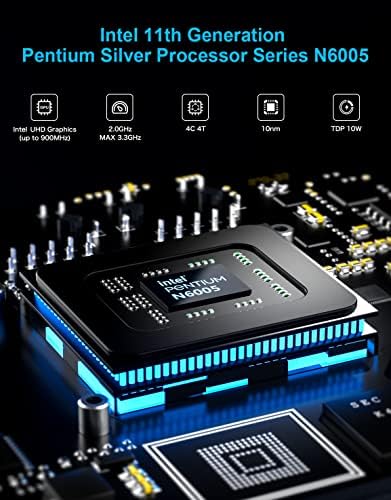 Mini PC Počítače Win 11 pro-Intel 11th N6005 Mini Desktop 16GB RAM 512GB M. 2 SSD WiFi6, BT5. 2, Gigabit Ethernet,