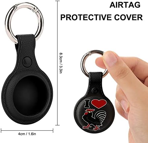 I Love cock ochranné puzdro kompatibilné pre držiak AirTag Anti-Lost Locator s krúžkom na kľúče pre peňaženku
