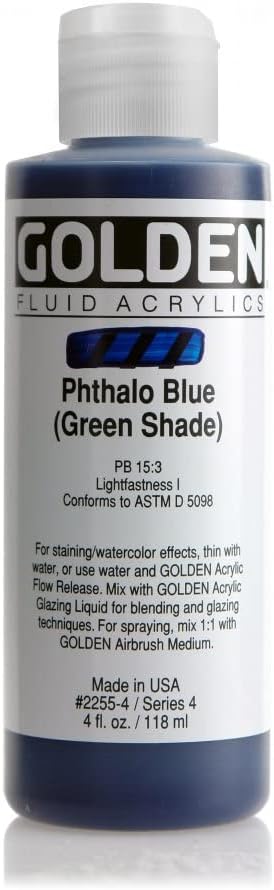 Golden Fluid Acrylics - Phthalo Blue-Fľaša 4 oz
