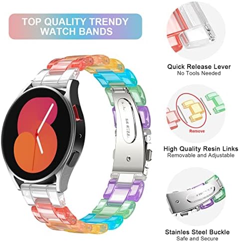 HALLJOY pre Galaxy Watch 5 Band pre ženy, ľahký živicový remienok pre Galaxy Watch 4/5 40mm 44mm, Galaxy Watch