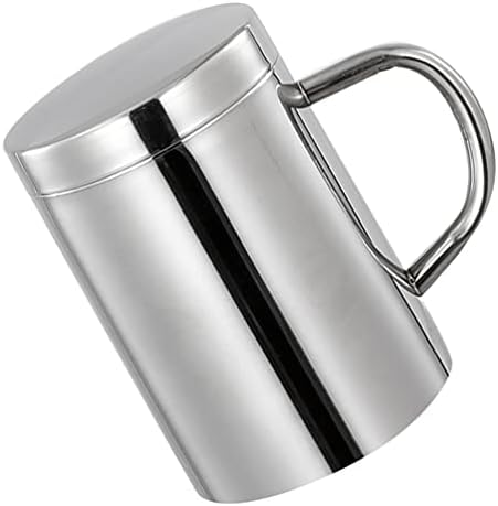 FRCOLOR 320ml hrnček z nehrdzavejúcej ocele Káva Pivo Čaj pohár na mlieko s rukoväťou veka pohár na pitie pre