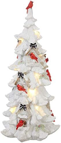 18,5 Raziar osvetlený Veľký snehobiely vianočný stromček z kamenného prášku