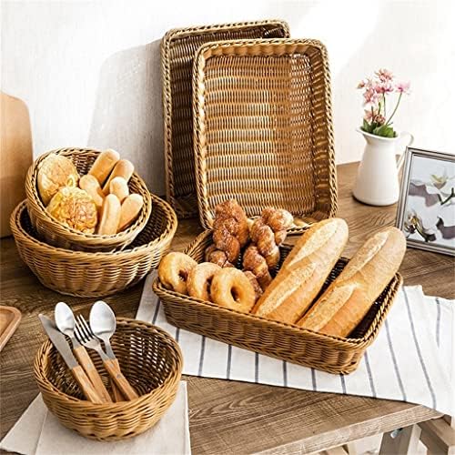 DOUBAO Kuchynský úložný kôš tkaný košík na chlieb a ovocie úložný Box dezertný podnos tkaný košík