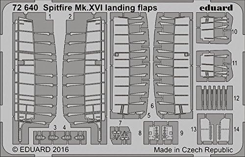 EDU72640 1: 72 Eduard PE-Spitfire Mk.XVI pristávacie klapky [príslušenstvo k modelovej súprave]