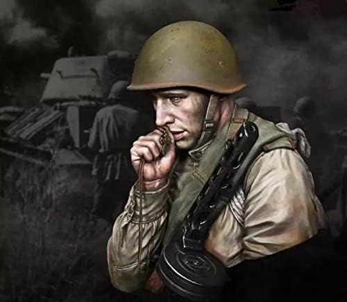 ETRIYE 1/10 živicová postava Bust Model WWII sovietsky vojak Die Cast Model Bust Kit / Yn753
