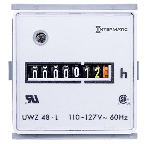 Intermatic Uwz48e-240 časovač Ac hodinový Meter, zapustená montáž W / držiak Combo rýchle pripojenie & skrutkové