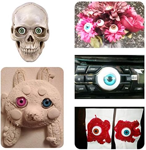TIHOOD 100pcs / box 12mm bábika očné buľvy pol okrúhle akrylové oči pre DIY bábika medveď remeslá Halloween