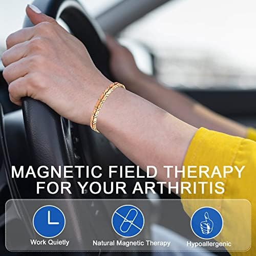 Medený náramok MagVIVACE pre ženy na artritídu a kĺby, náramok na magnetickú terapiu s účinnými magnetmi 3500