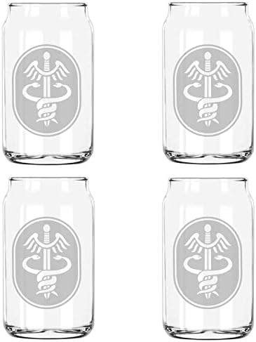 Mlieko hrnček Designs Medical Command Medcom SSI leptané 5 unca pivo môže ochutnať sklo balenie 4 [balenie]