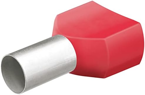 Knipex 97 99 372 Dvojité koncovky s plastovým golierom 2x1mm v červenej farbe