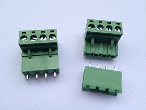 15 ks 4pin/way Pitch 5.08 mm skrutka svorkovnice konektor zelená farba zásuvný typ s rovným kolíkom