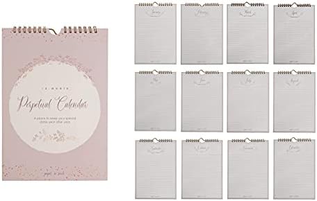 Večný kalendár na narodeniny a výročia Nástenné mesačné a denné -12 mesiacov nedatované - svadobná kniha hostí-dátumy