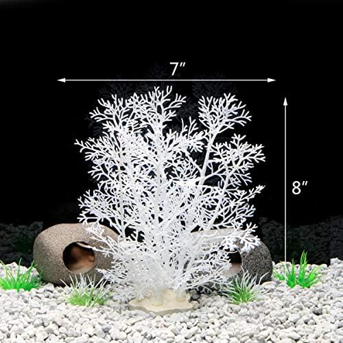 Jih akvárium dekor plastové rastliny malé, akvárium dekorácie Ornament umelé rastliny 8 palcov